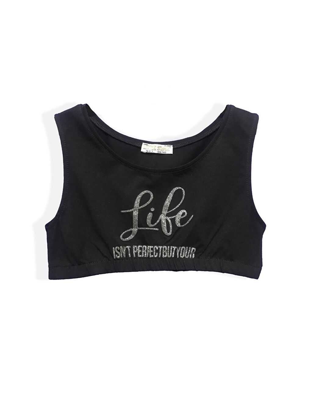 Siyah Kız Çocuk Life Crop Atlet-2