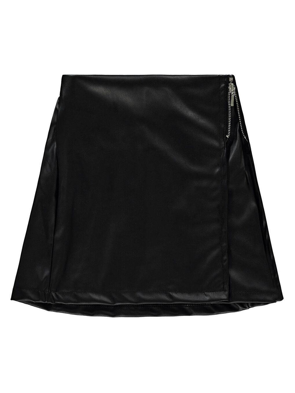 Girls Fermuarlı 6-9 Yaş Etek - Siyah 7-8 Yaş-2