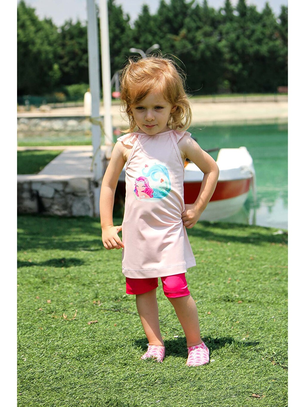 Pembe Pudra Çocuk Mayo K2203-2