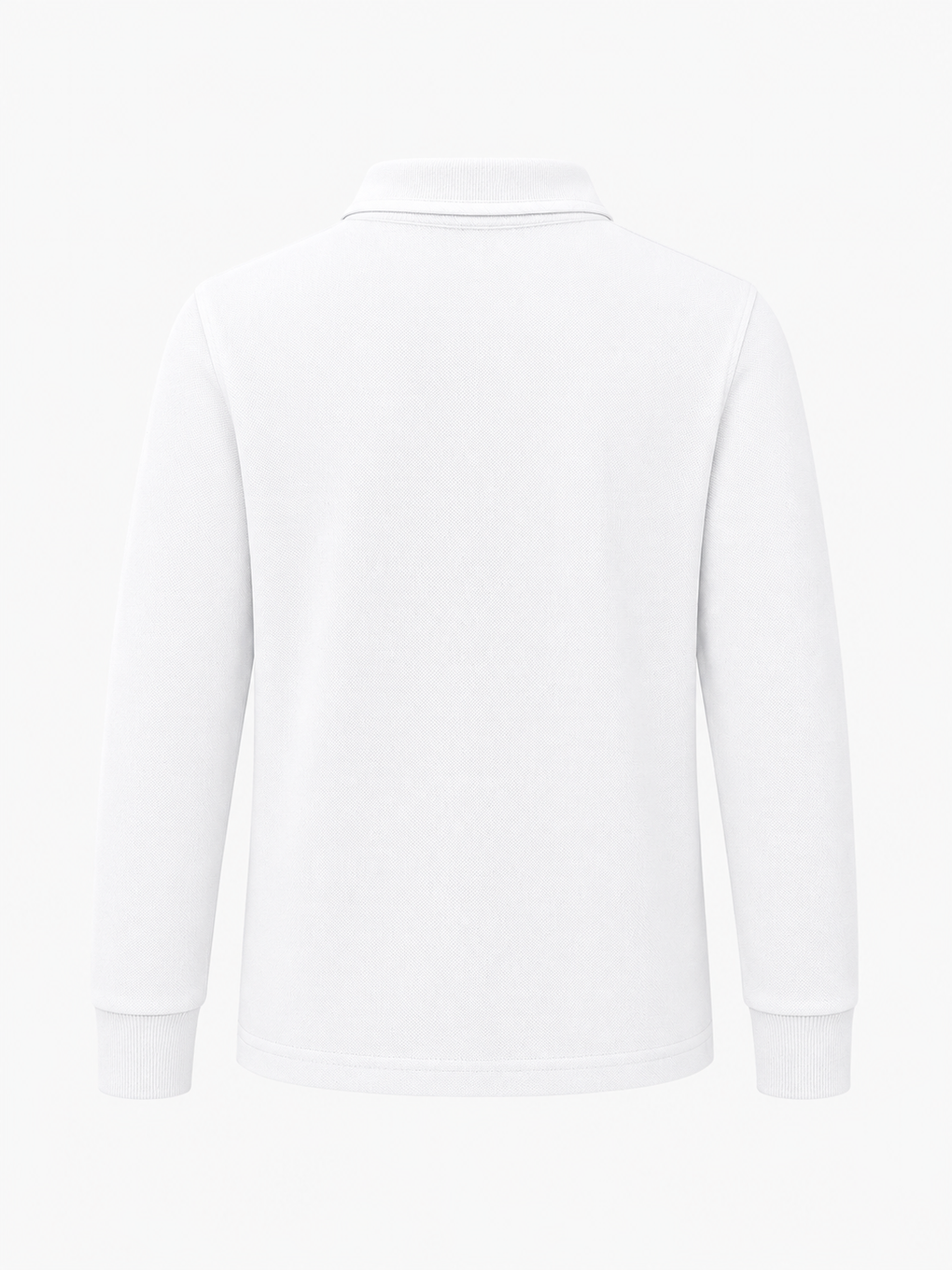 Beyaz Kids Polo Yaka Basic Uzun Kollu Unisex Kız Çocuk Tişört-2