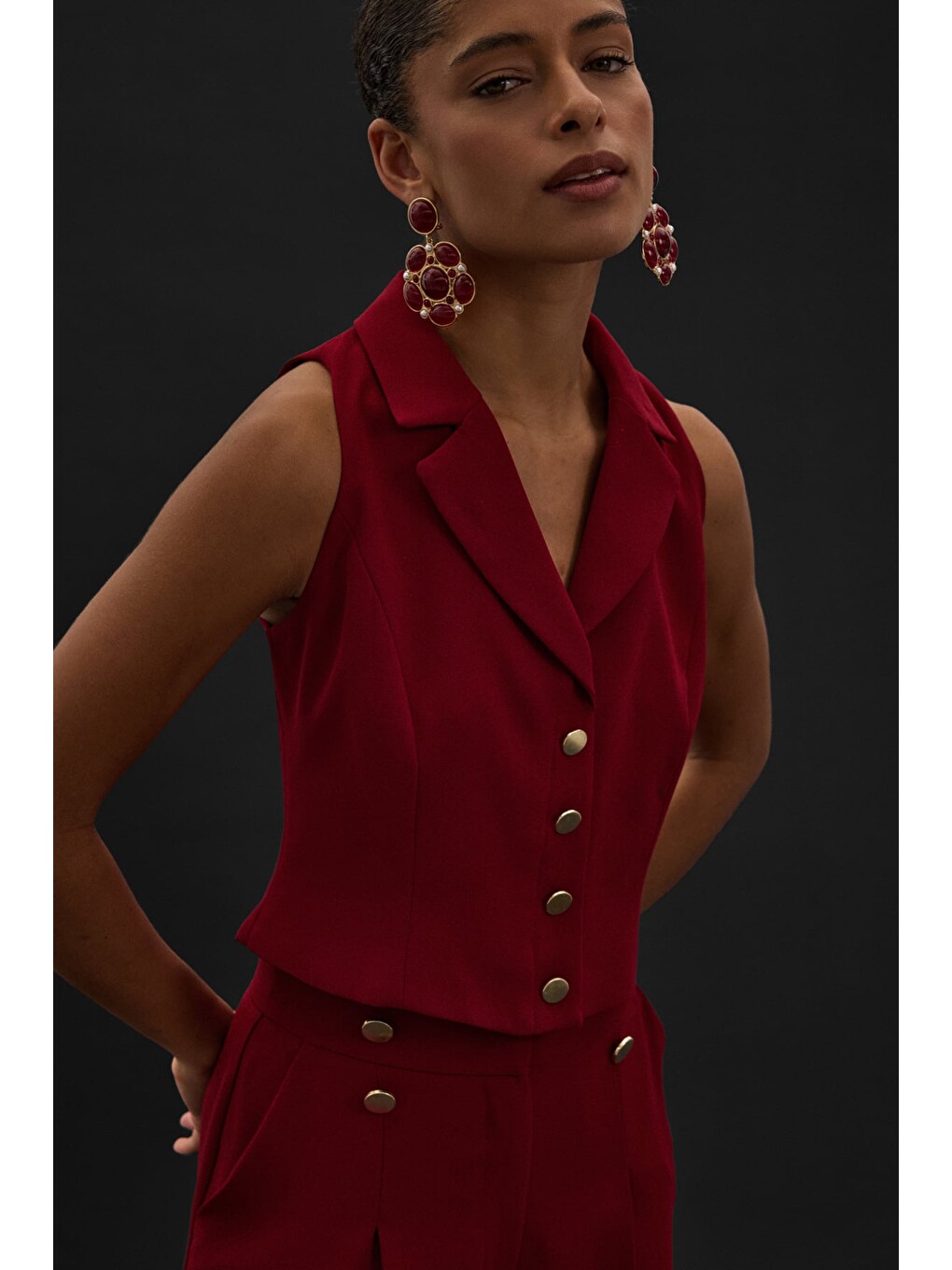 Eva Yelek - Bordo-3