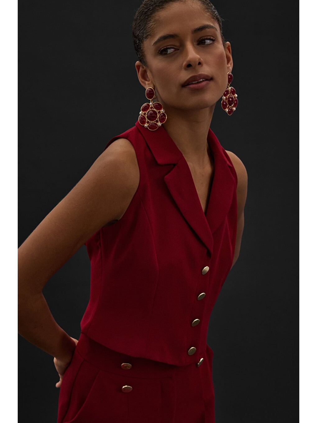 Eva Yelek - Bordo-4