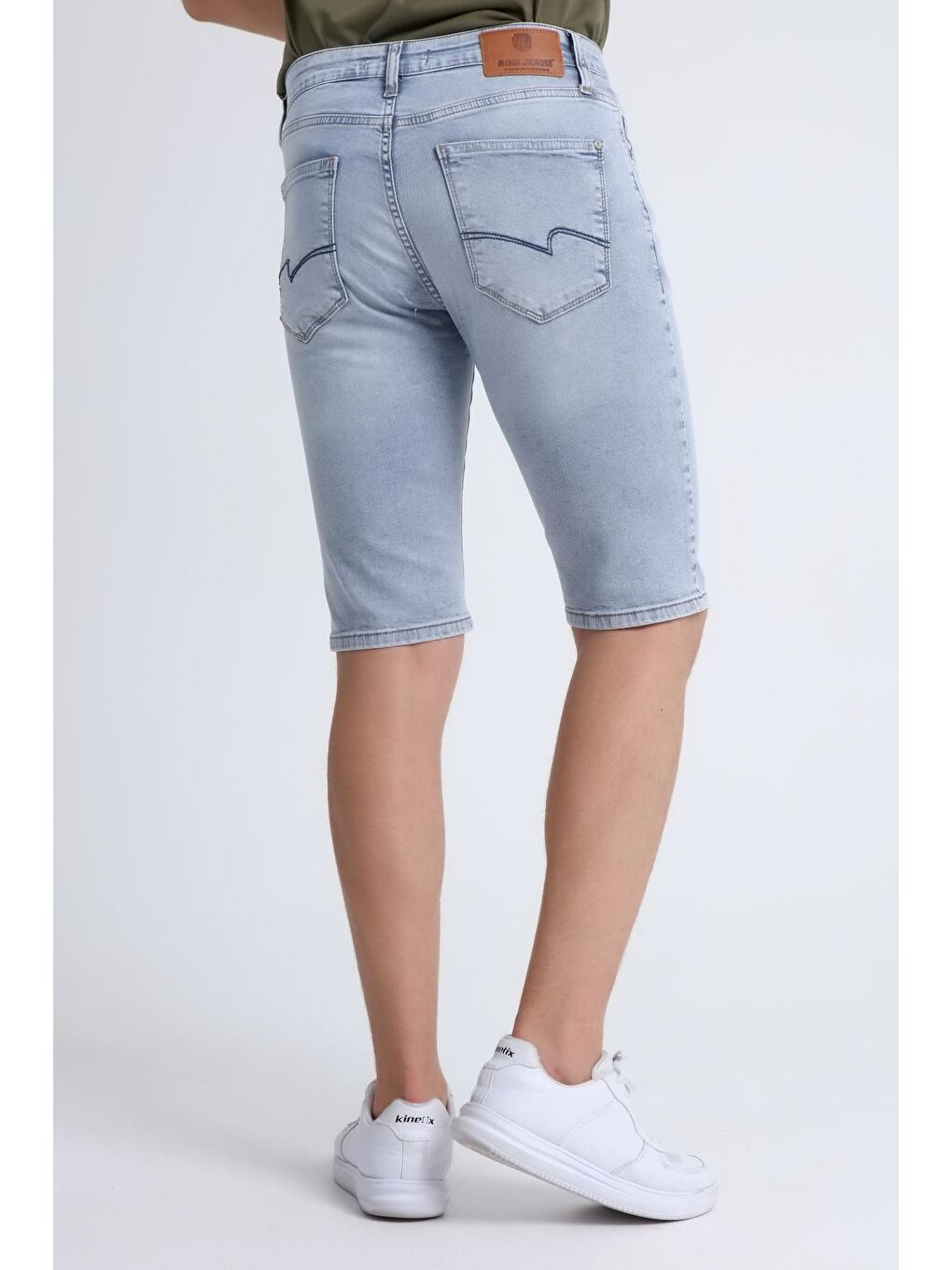 Gri Arnold 013  Erkek Jean Şort-3