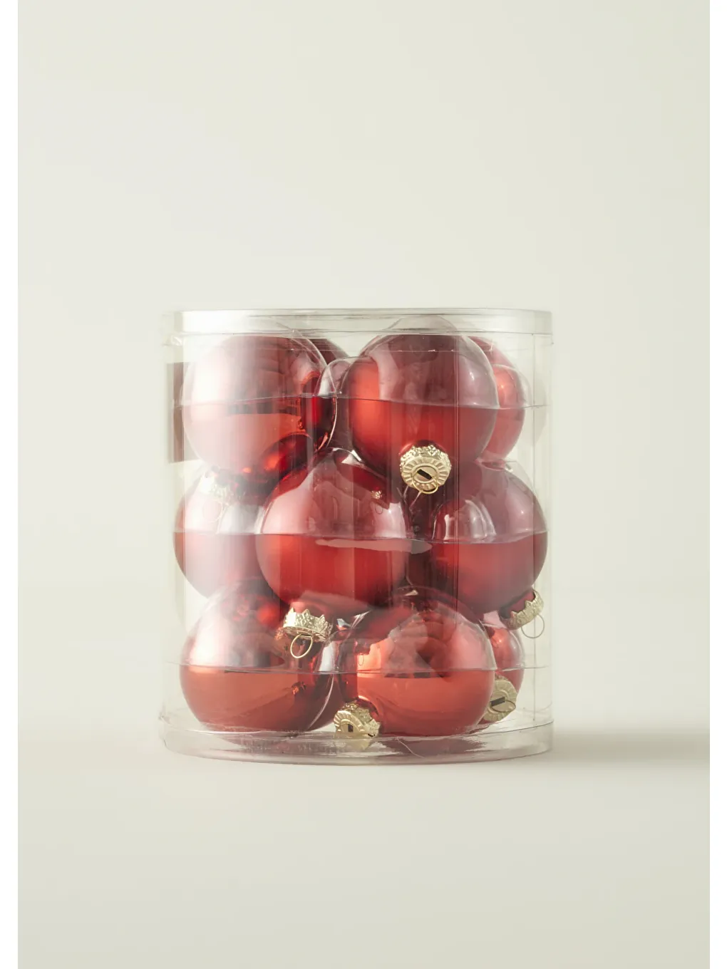 Christmas Yılbaşı Süsü 12'li Kırmızı (6 cm)