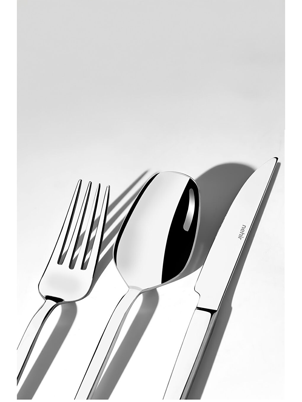 Gri Milas Sade 12 Kişilik 84 Parça Deri Kutulu Çatal Kaşık Bıçak Takımı-1