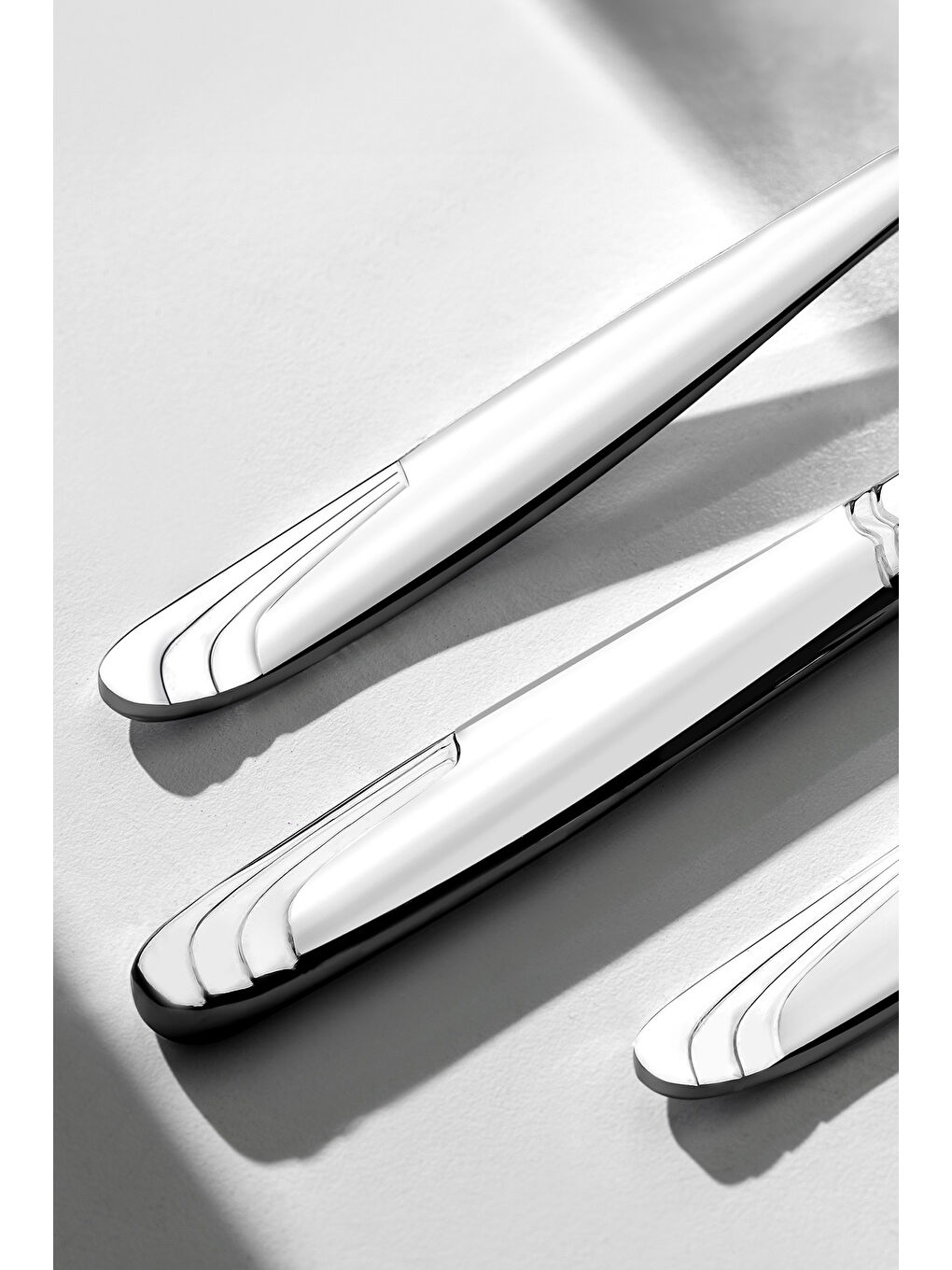 Gri Lizbon Sade 12 Kişilik 89 Parça Kutulu Çatal Kaşık Bıçak Takımı-2