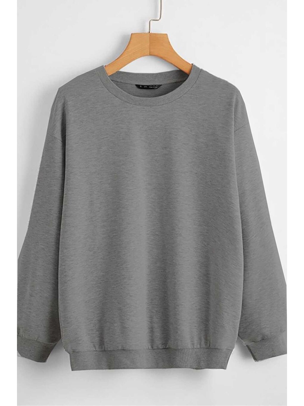 Madmext Gri Basic Sweatshirt MG806 - 1