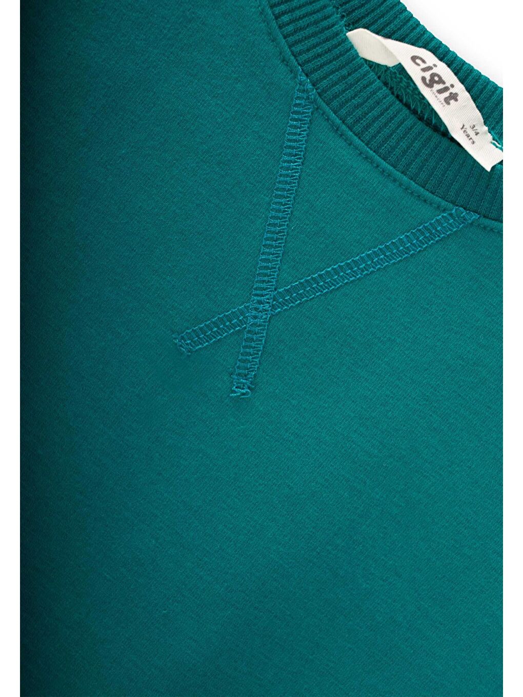 CİGİT Yeşil Basic Karyoka Detaylı Sweatshirt Takım 3-8 Yaş Benetton Yeşil - 2