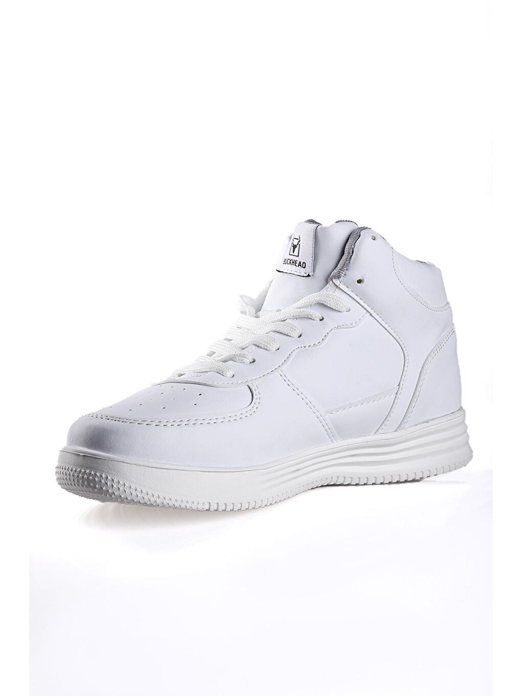 Beyaz Bağcıklı Yürüyüş Kadın Spor Ayakkabı 4197 Base Mid-4