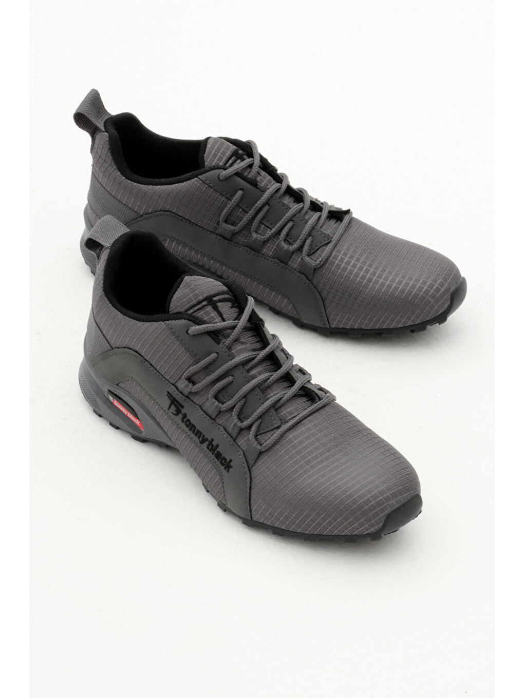 Gri Erkek Füme Rahat Kalıp Termo Taban Bağcıklı Sneaker-2