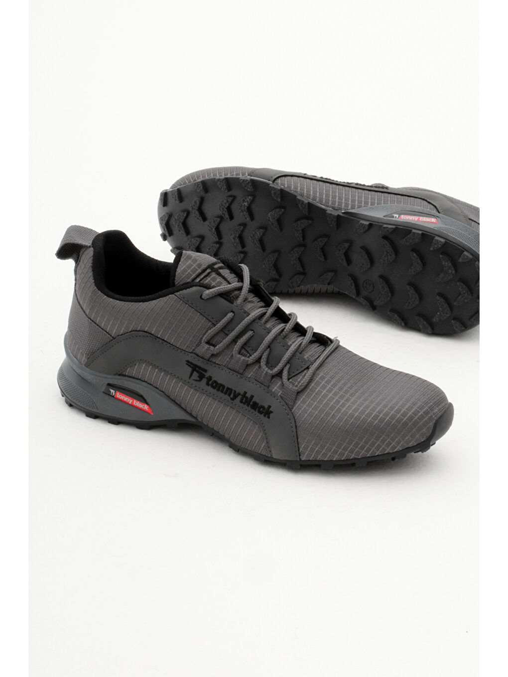 Gri Erkek Füme Rahat Kalıp Termo Taban Bağcıklı Sneaker-3