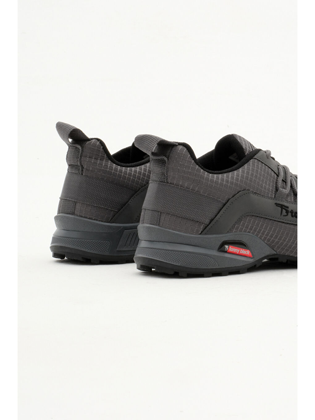 Gri Erkek Füme Rahat Kalıp Termo Taban Bağcıklı Sneaker-4