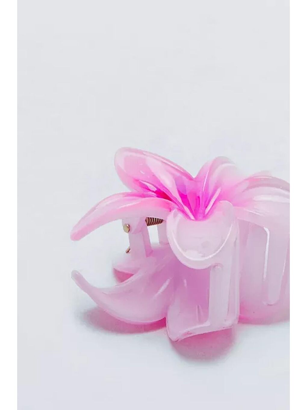 Lila Büyük Hibiscus Lüks Asetat Mandal Toka-2