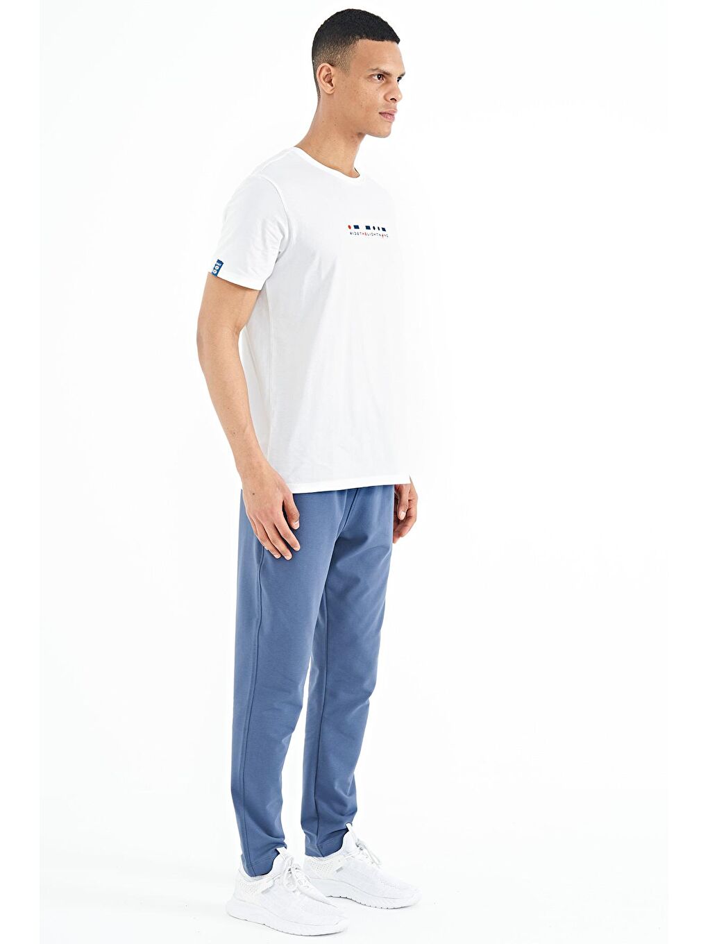 Petrol Logo Nakış Detaylı Yan Cepli Standart Kalıp Erkek Eşofman Alt - 84967-4