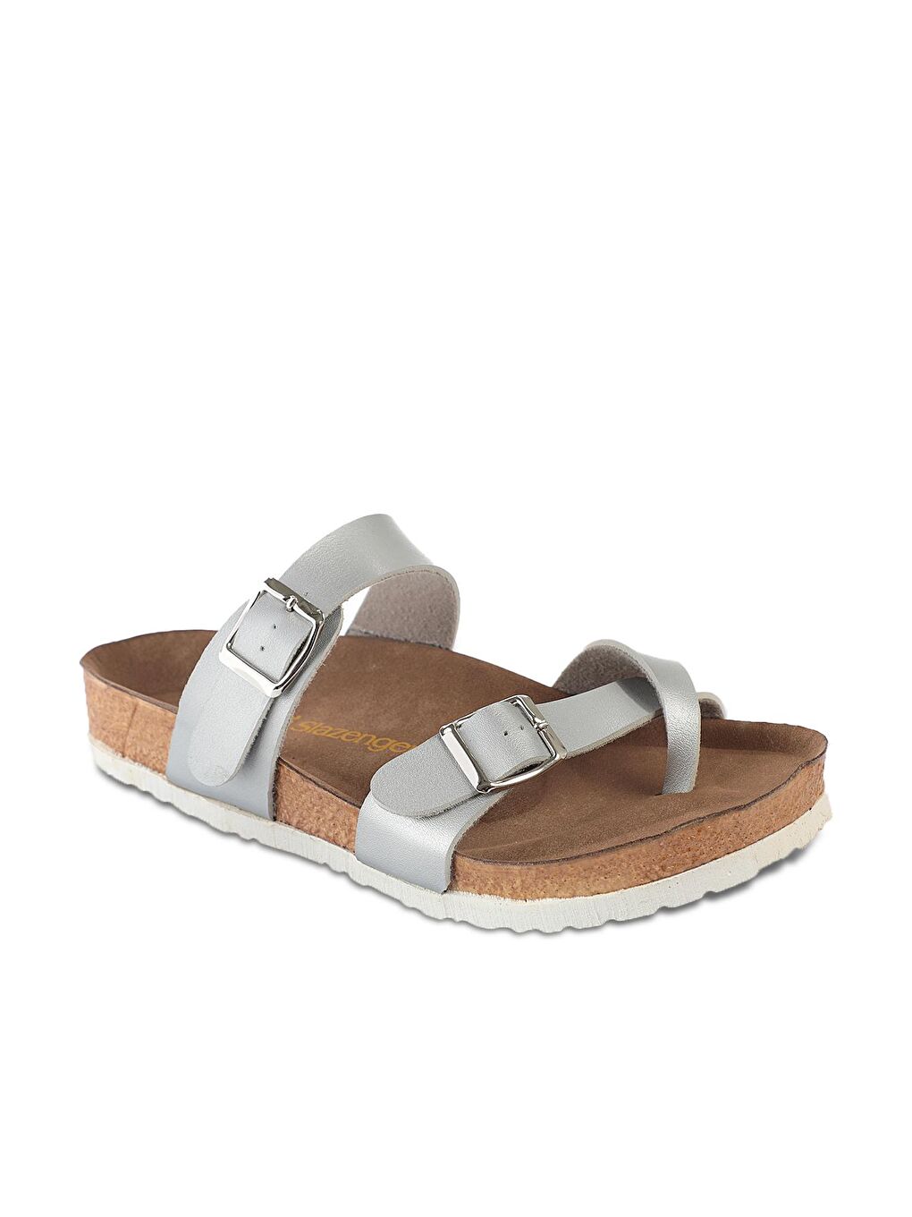 Gri LARA Kadın Terlik Gümüş