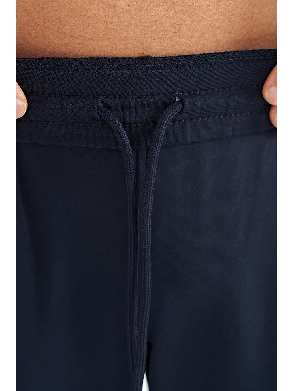 İndigo Yan Baskı Detaylı Standart Kalıp Erkek Jogger Eşofman Alt - 84965-1