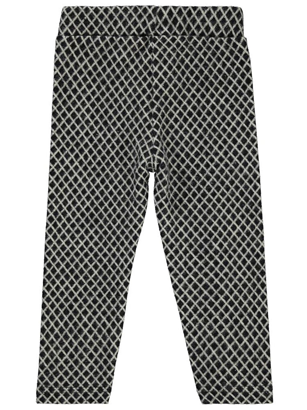 Girls Baklava Desen Çima Dikişli 2-5 Yaş Tayt - Siyah 5-6 Yaş-1