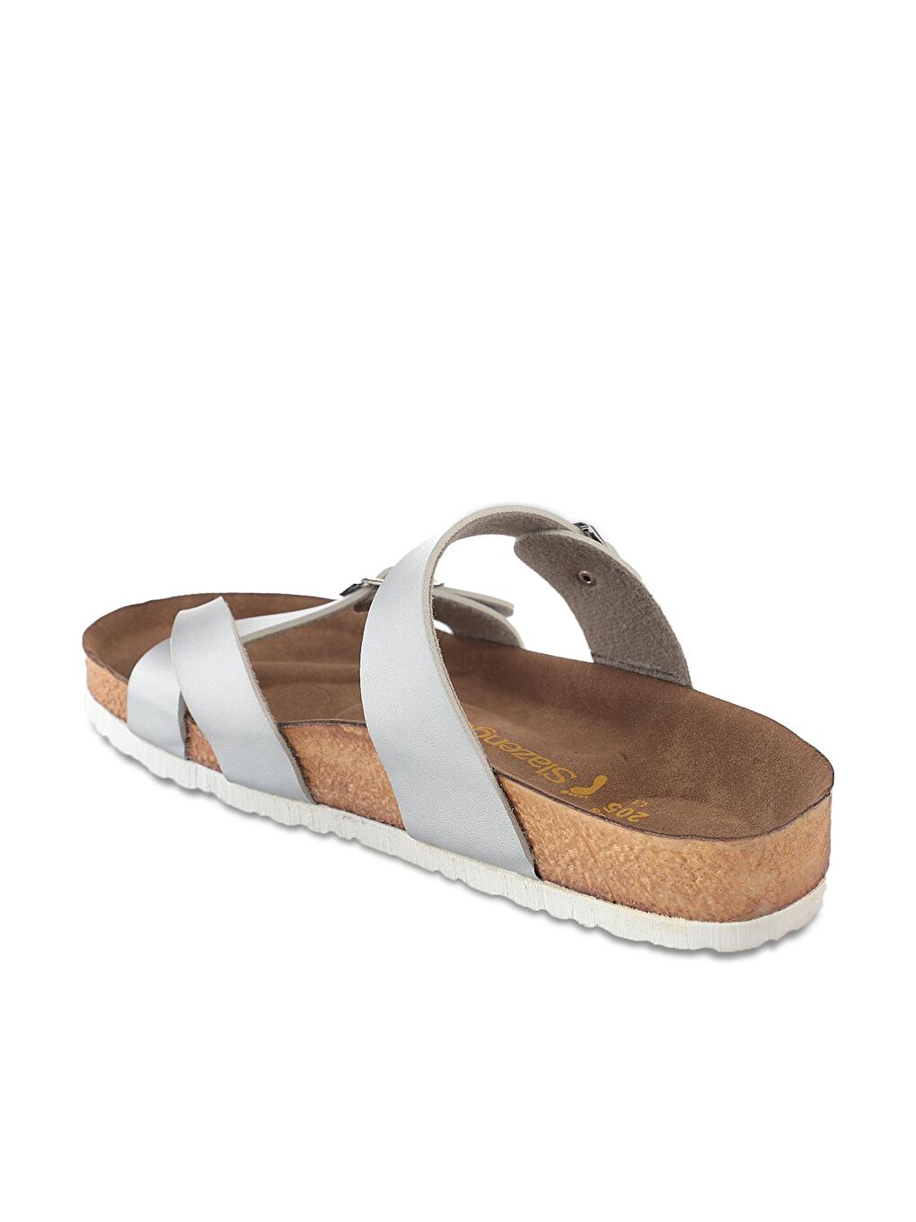 Gri LARA Kadın Terlik Gümüş-1