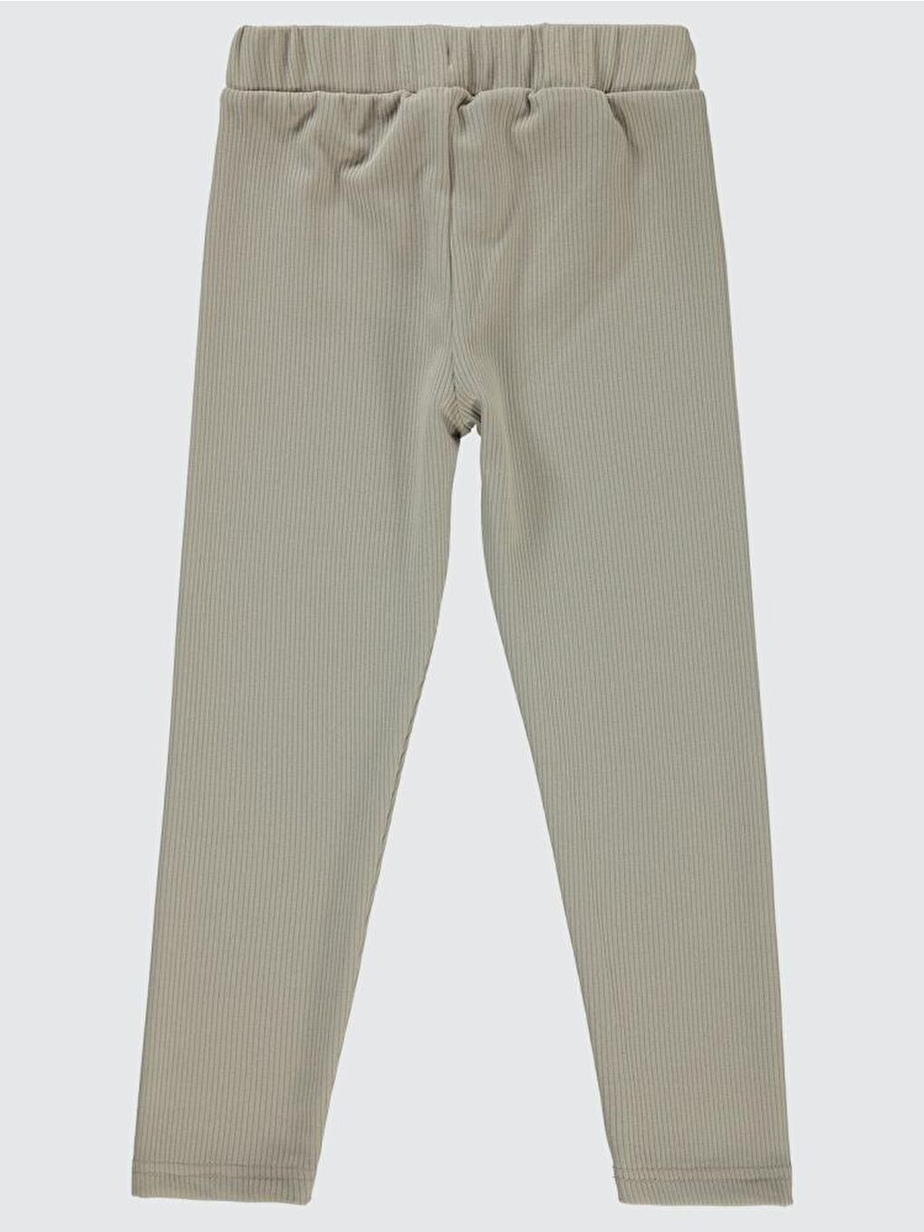 Girls Düz 6-9 Yaş Tayt - Bej6-7 Yaş-1