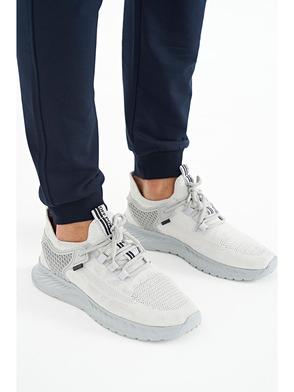 İndigo Yan Baskı Detaylı Standart Kalıp Erkek Jogger Eşofman Alt - 84965-4