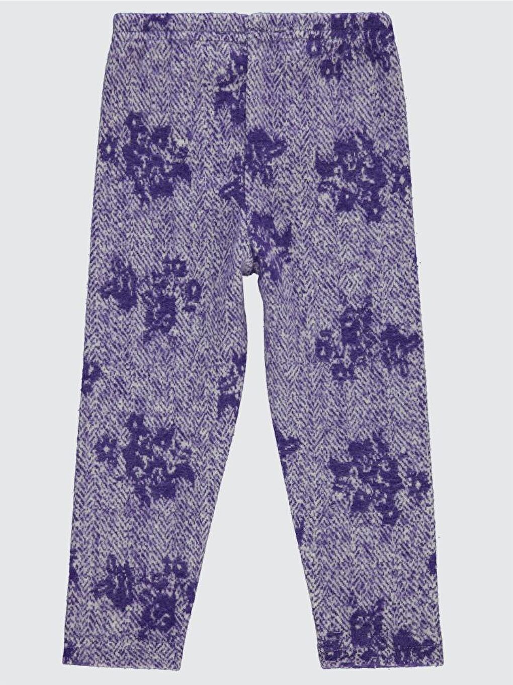 Mor Girls Çiçek Desenli 2-5 Yaş Tayt - Lila 4-5 Yaş-1