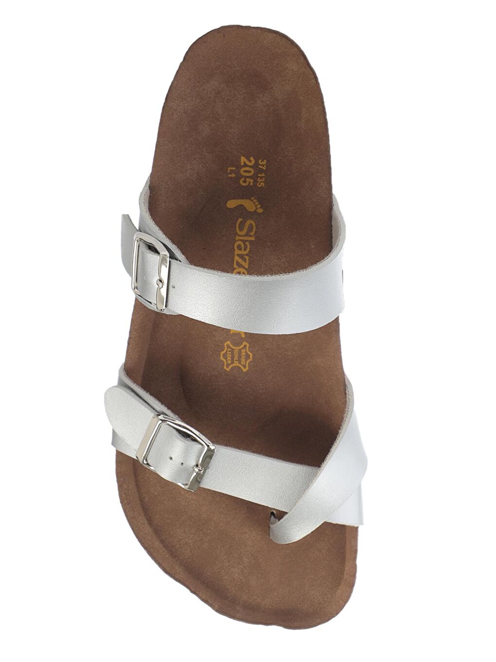 Gri LARA Kadın Terlik Gümüş-4