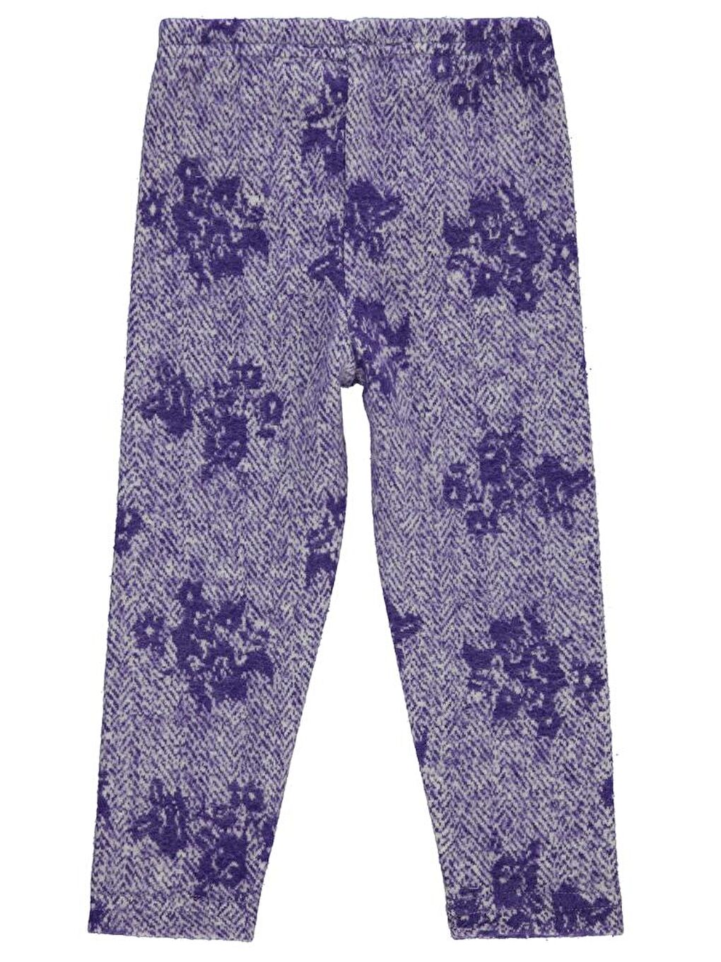 Mor Girls Çiçek Desenli 2-5 Yaş Tayt - Lila 4-5 Yaş-3