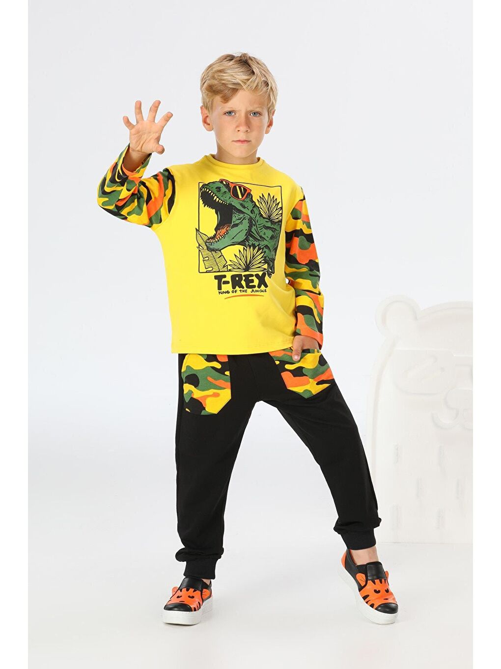 Sarı Soldier T-rex Eşofman Takım