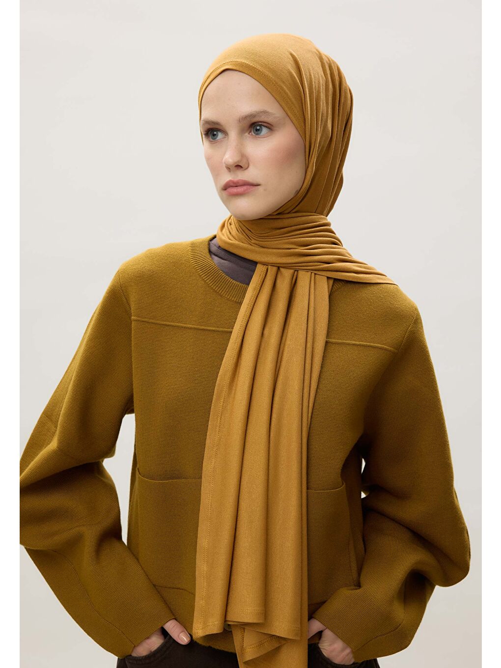 Sarı Penye Şal Köri