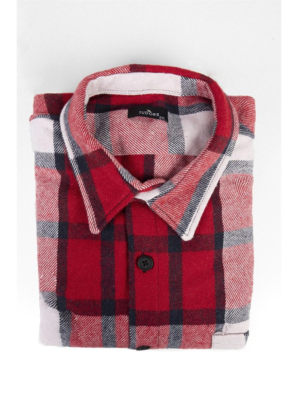 Siyah Büyük Beden Kışlık Ekose Kareli Oduncu Erkek Renkli Gömlek-1