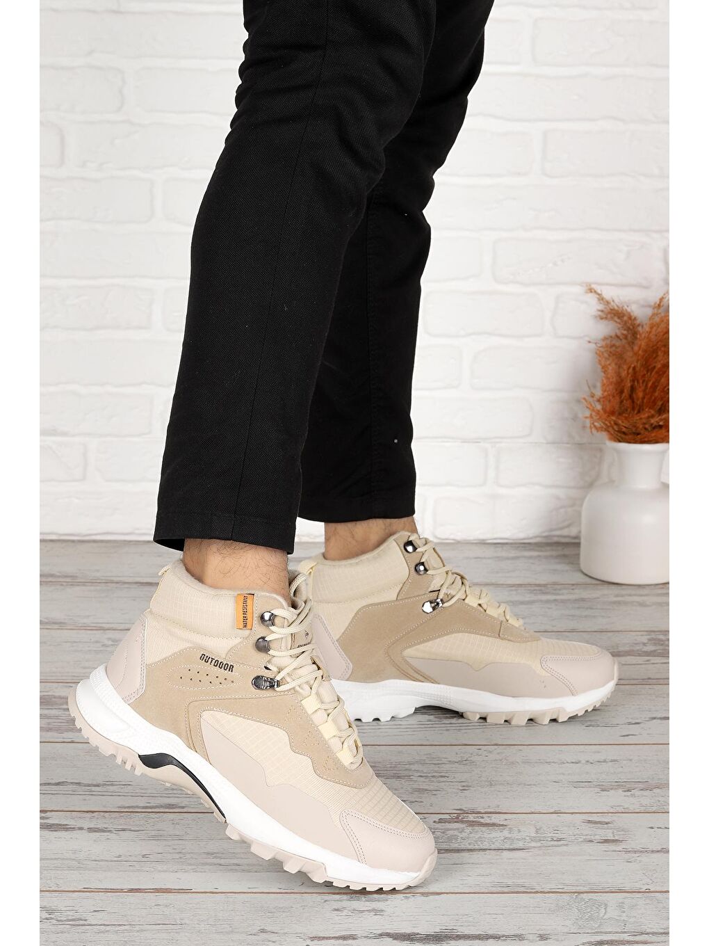 Bej 2025 Su Geçirmez Erkek Bot Ayakkabı