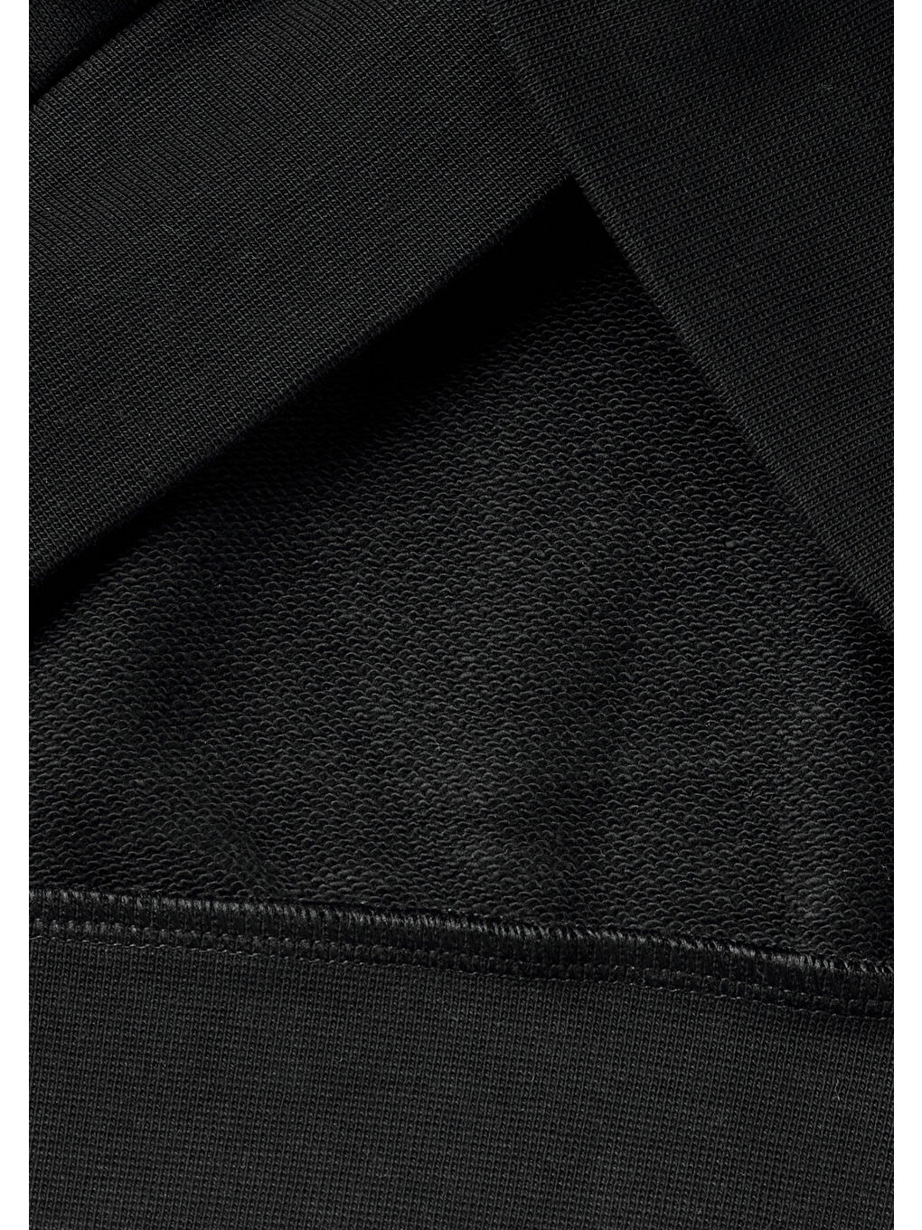 Erkek Siyah  100 Pamuk Dar Kesim  Kapüşonlu %100 Pamuk Fermuarlı Sweatshirt-6