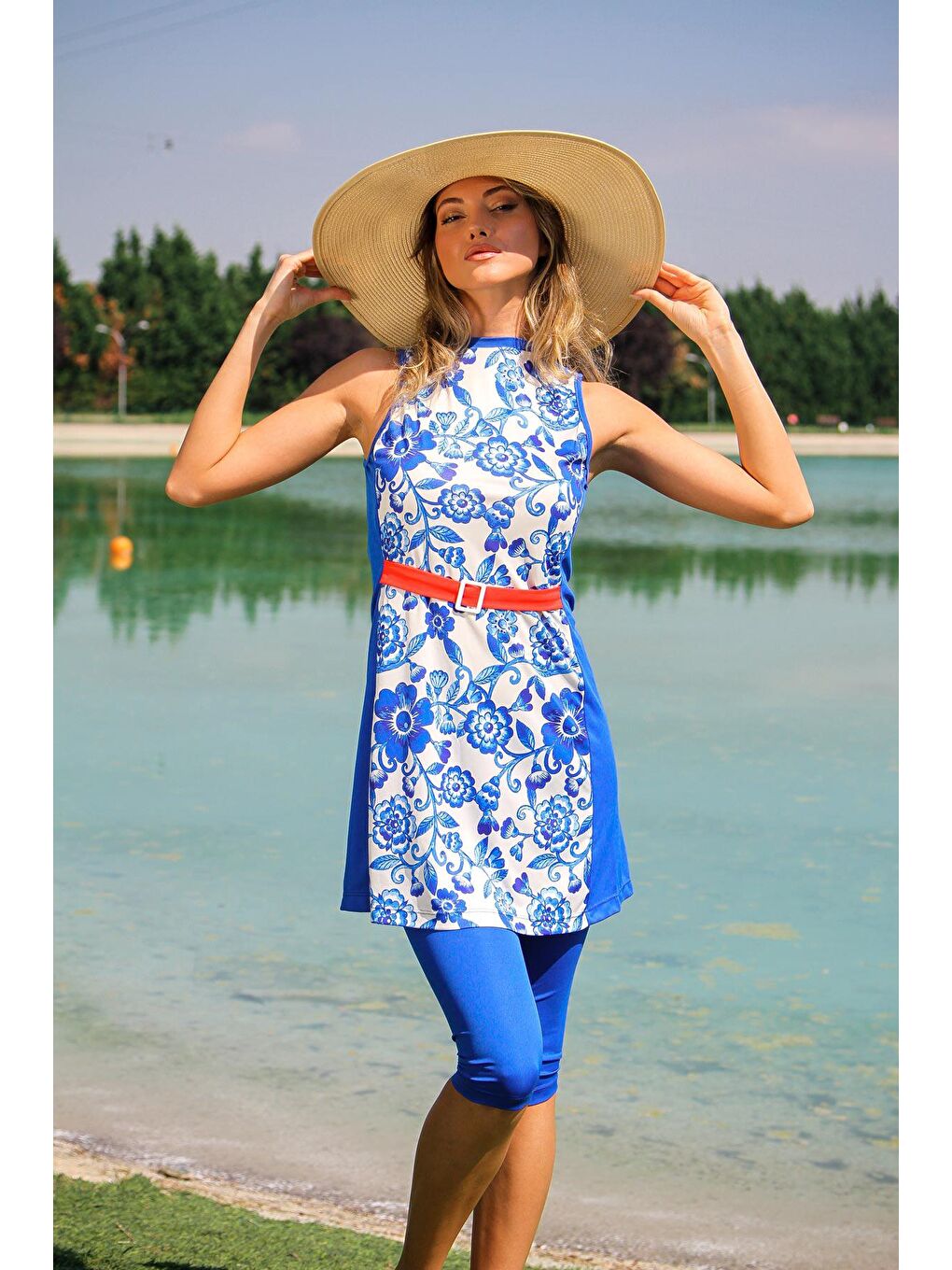 Lacivert Yarı Kapalı Mayo R2202-2