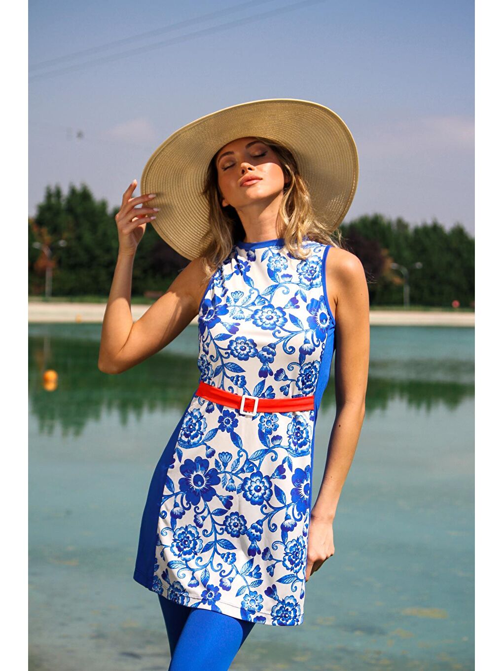 Lacivert Yarı Kapalı Mayo R2202-3