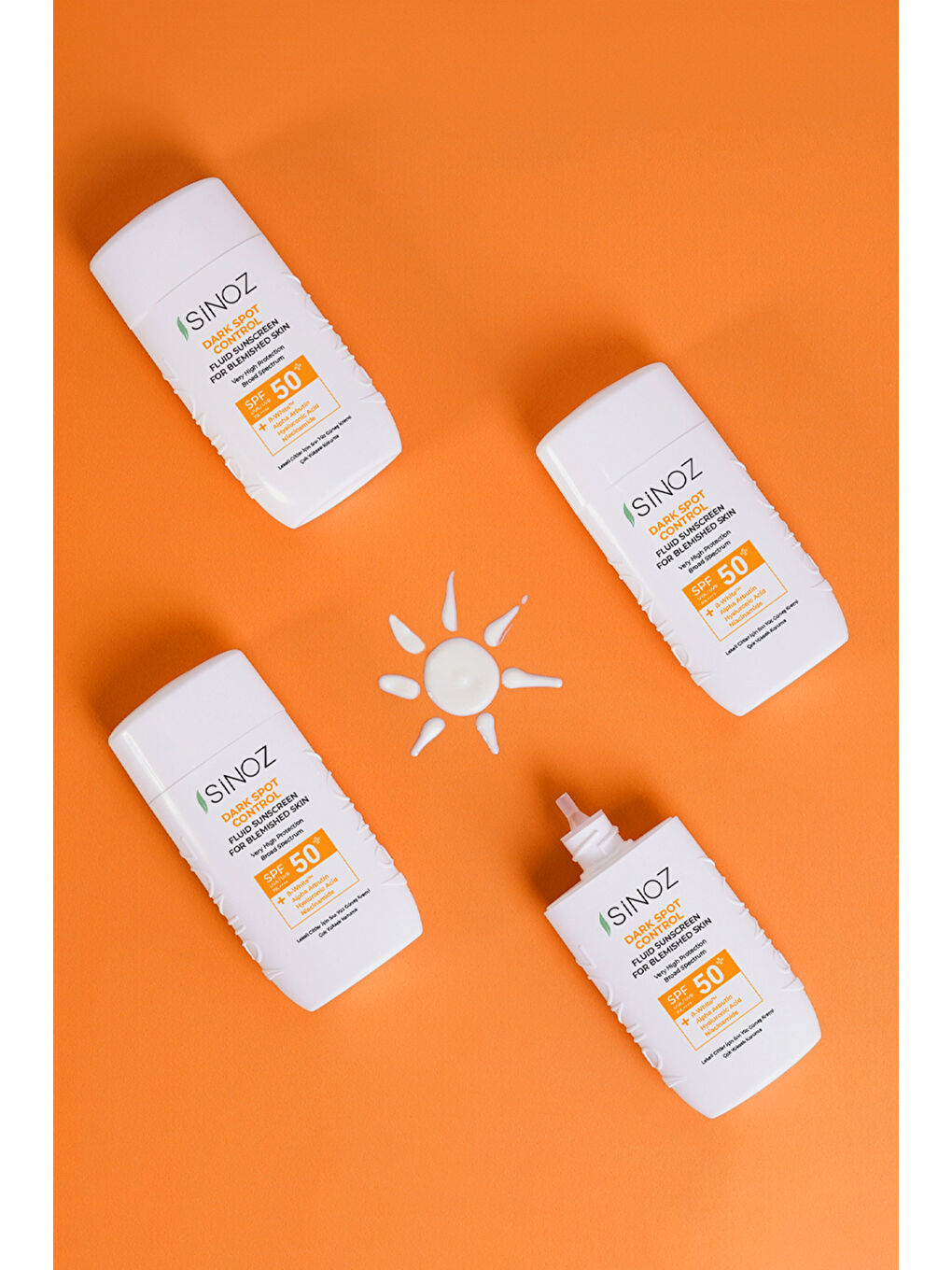 SPF50+ Koyu Cilt Lekelerine Etkili Sıvı Yüz Güneş Kremi-Yeni Nesil Filtreler-Hibrit Formül PA++++-5