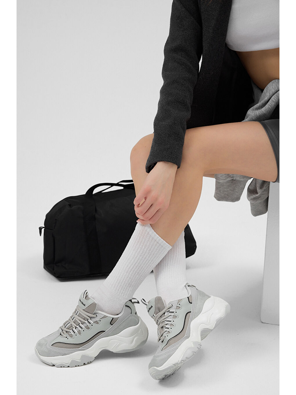 Gri Kadın Buz Spor Ayakkabı Tb7040-1