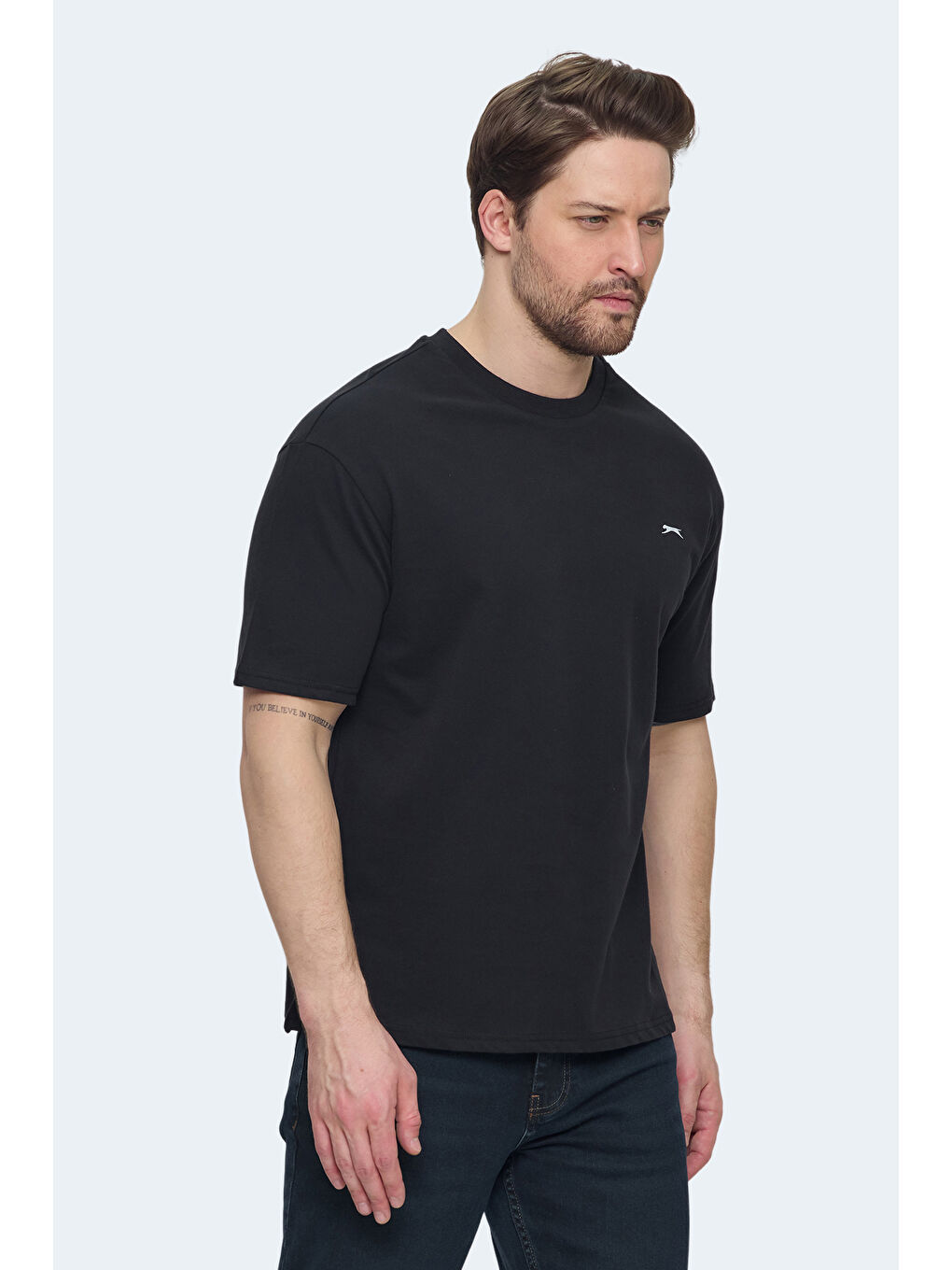 VELLAMO Erkek Siyah Tişört-2