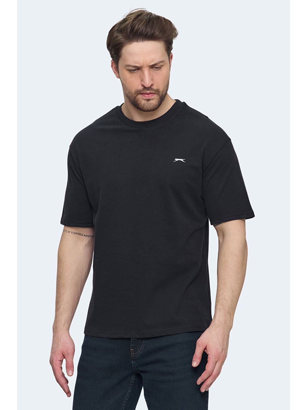 VELLAMO Erkek Siyah Tişört-3