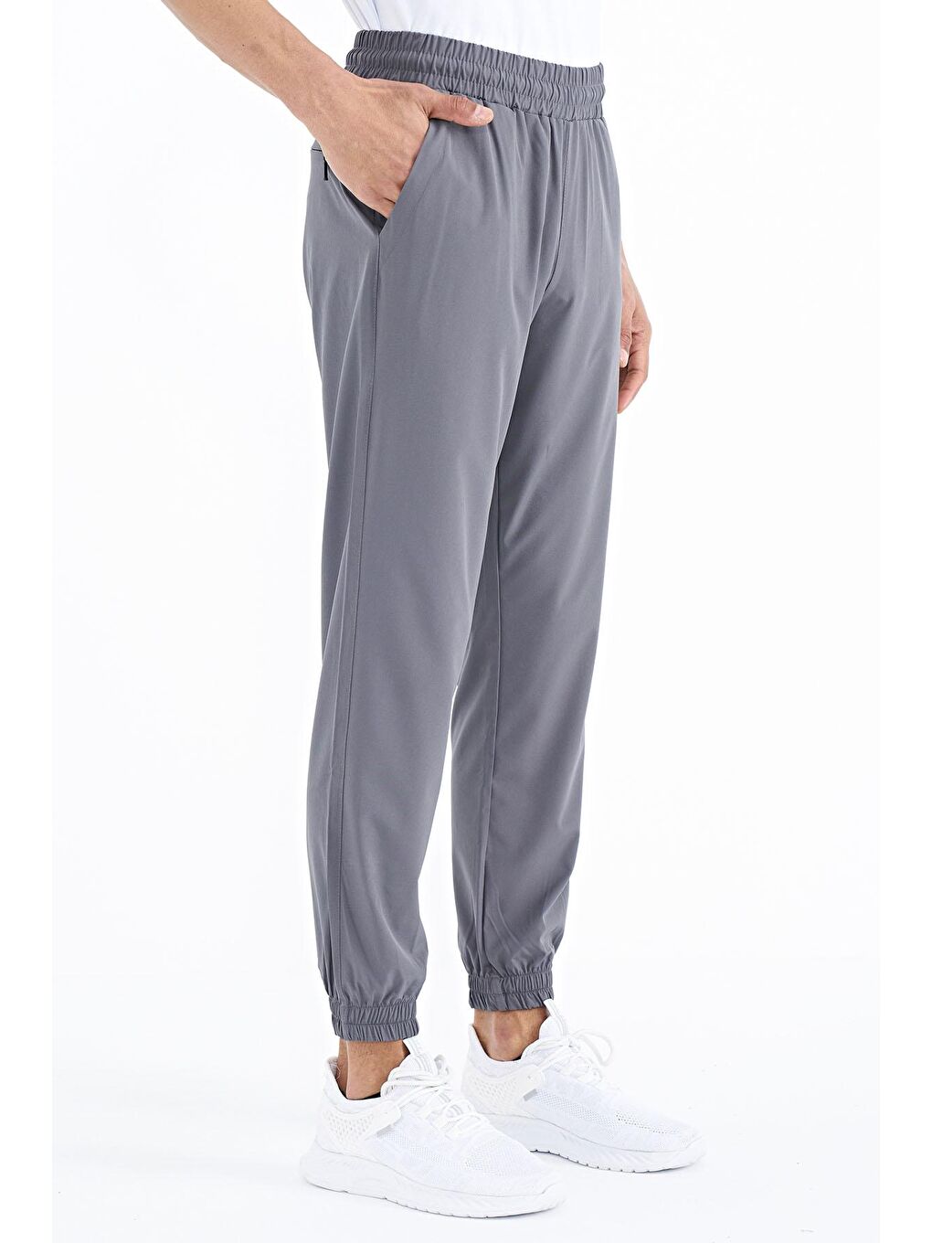 Koyu Gri Yan Cep Detaylı Jogger Erkek Eşofman Alt - 84944-3