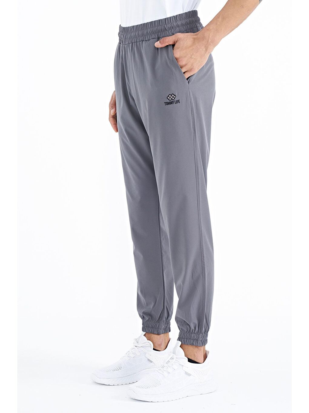 Koyu Gri Yan Cep Detaylı Jogger Erkek Eşofman Alt - 84944-4