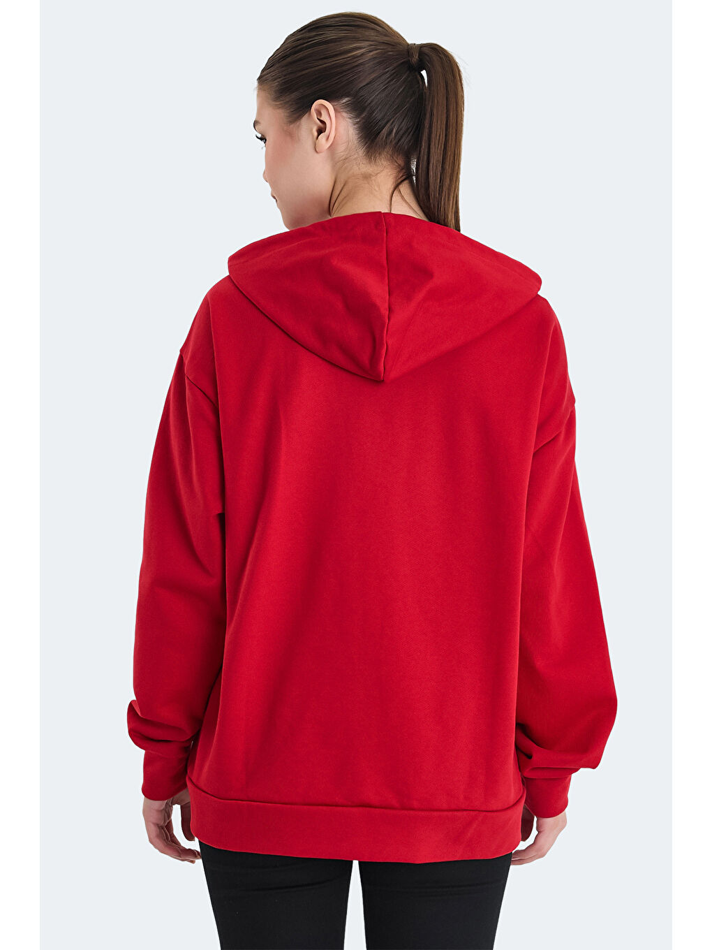 KATHLEENA IN Kadın Oversıze Kırmızı Sweatshırt-1