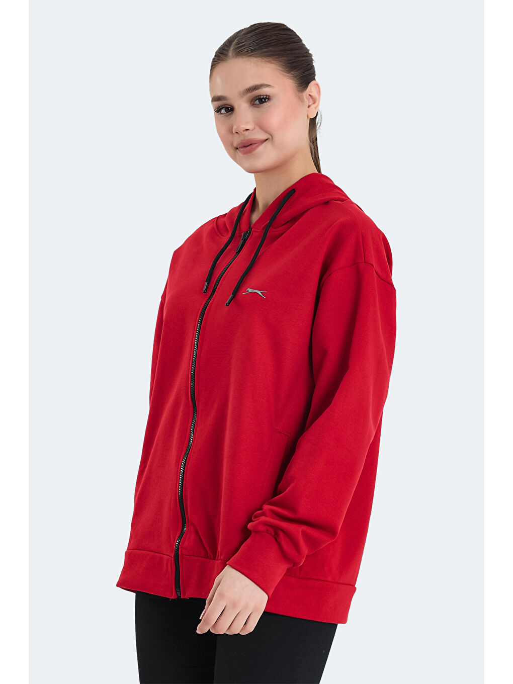 KATHLEENA IN Kadın Oversıze Kırmızı Sweatshırt-2