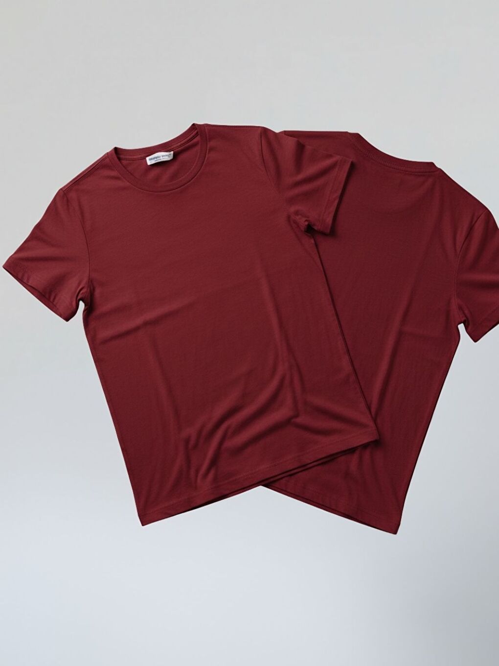 Bordo Black Rose Baskılı Tişört-1