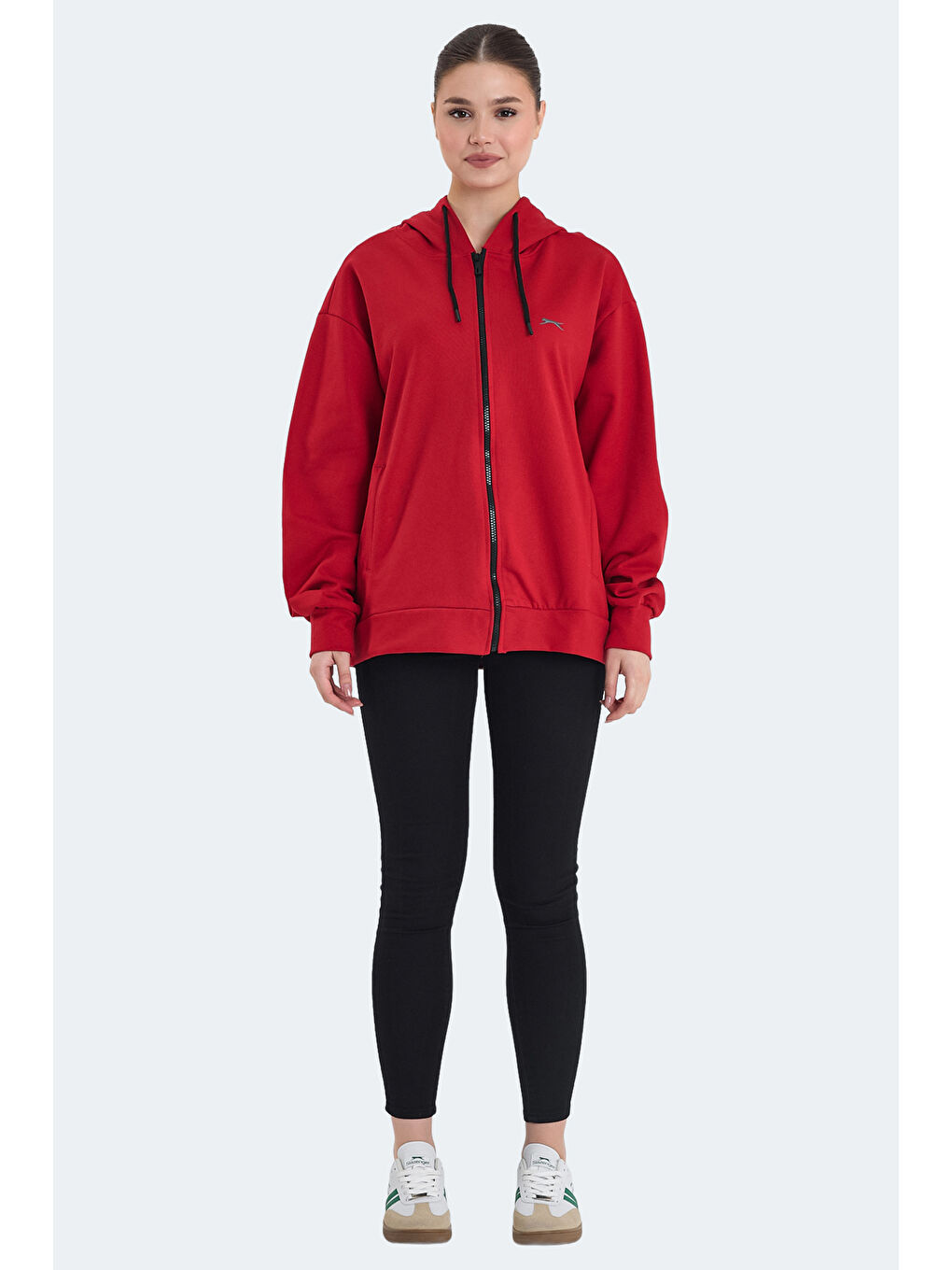 KATHLEENA IN Kadın Oversıze Kırmızı Sweatshırt-6