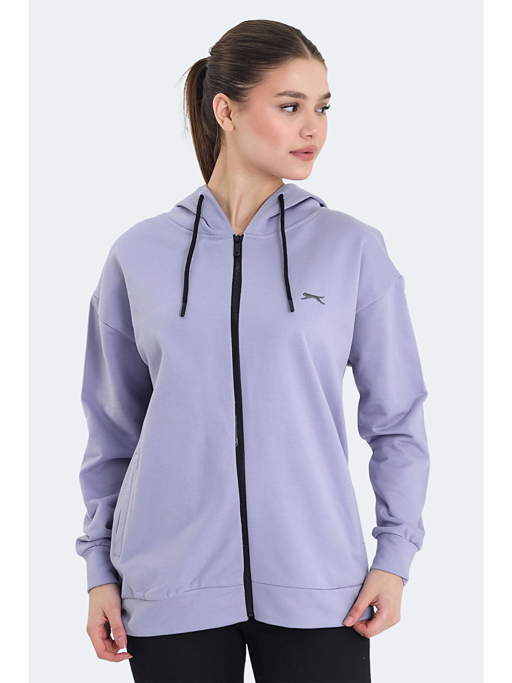 KATHLEENA IN Kadın Oversıze Mor Sweatshırt-2