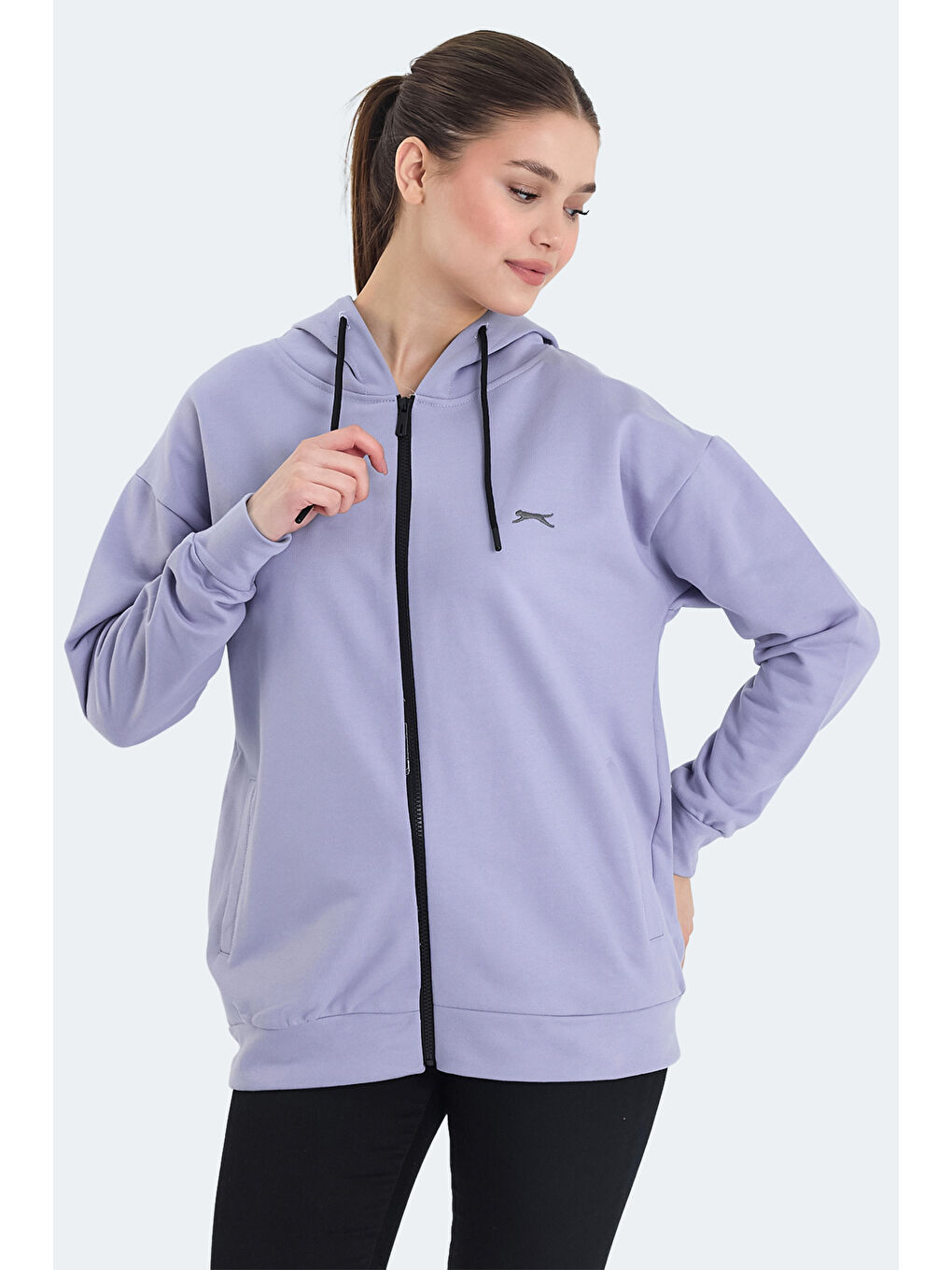 KATHLEENA IN Kadın Oversıze Mor Sweatshırt-3