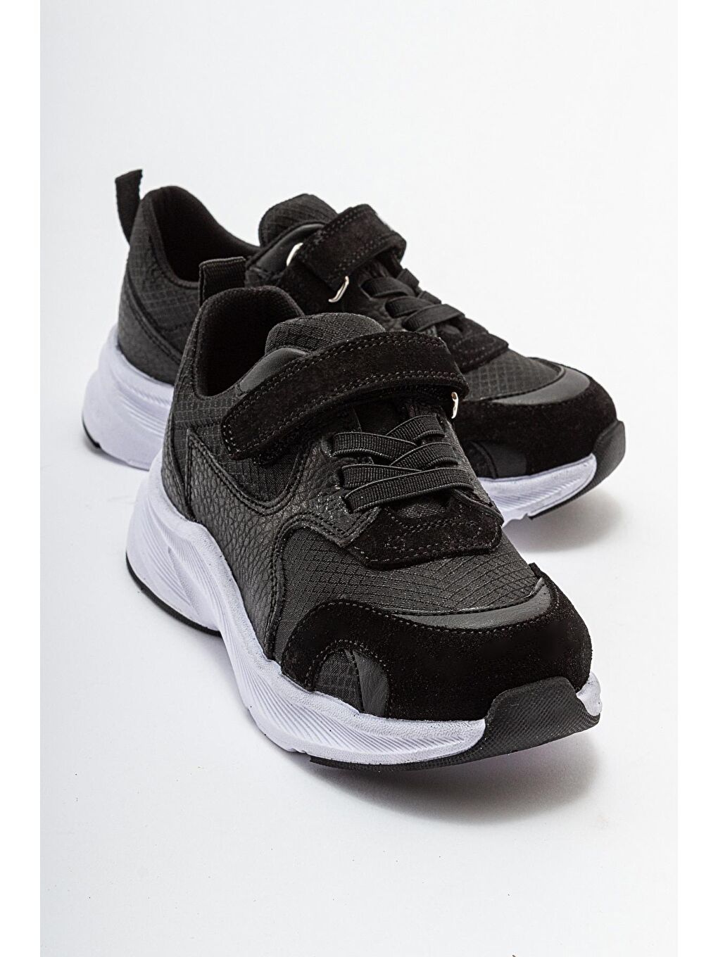 Erkek Çocuk Siyah Hakiki Deri Anatomik Günlük Ayakkabı