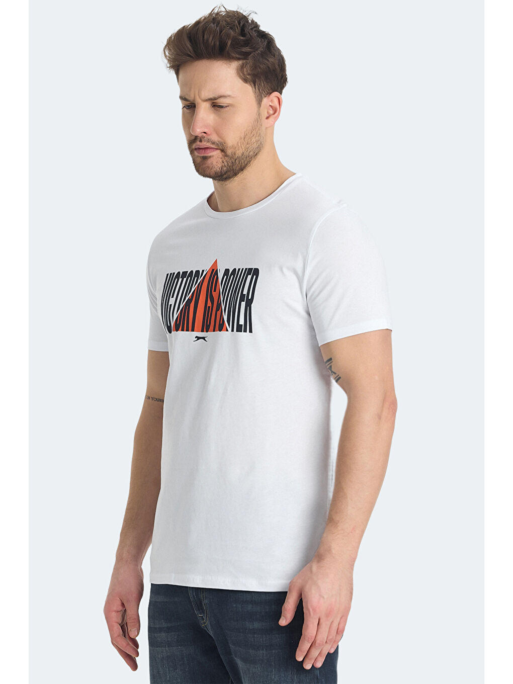 RAVID IN Erkek Beyaz Tişört-2