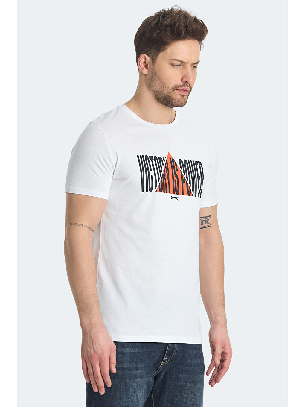 RAVID IN Erkek Beyaz Tişört-3