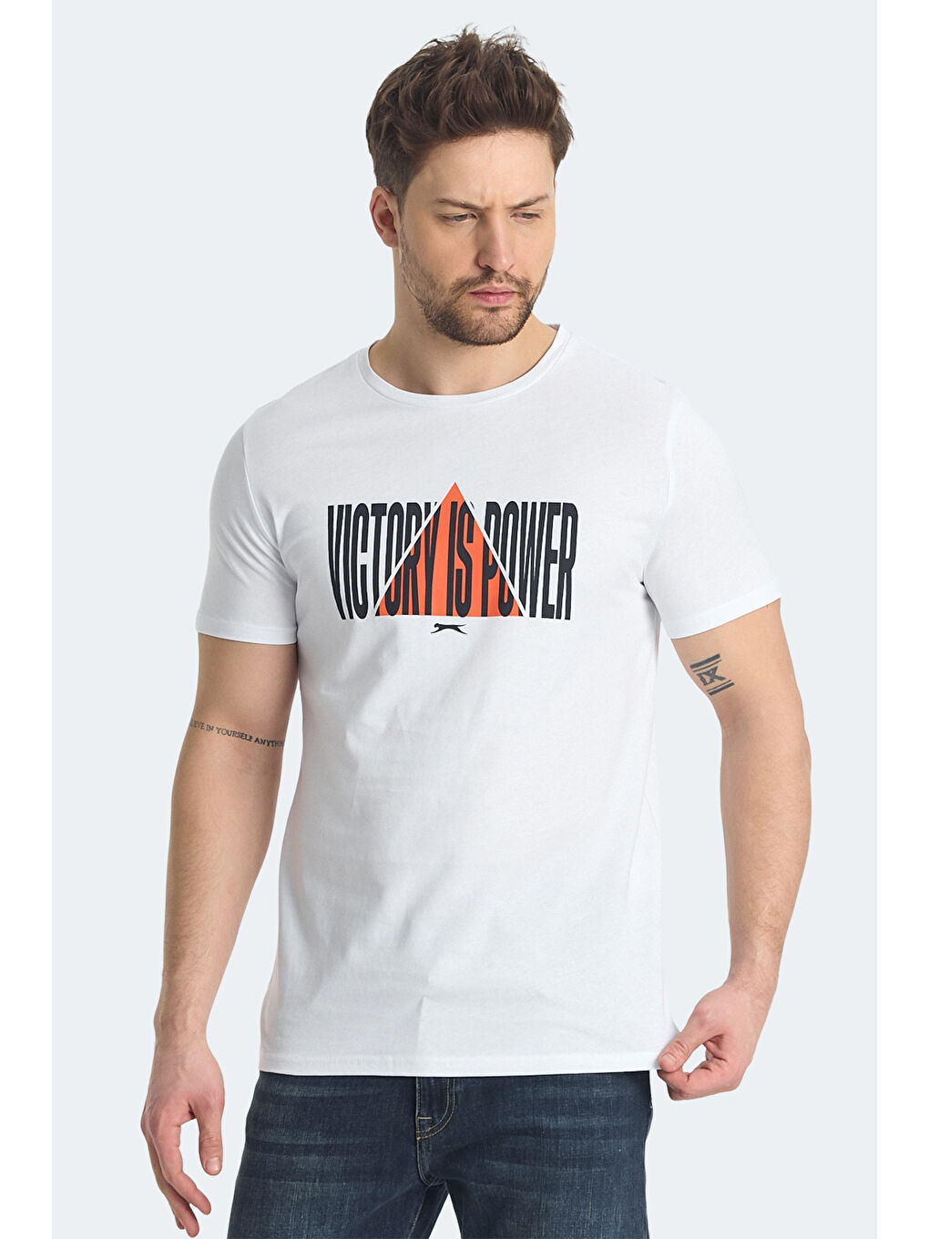 RAVID IN Erkek Beyaz Tişört-4